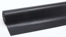 Wykładzina przemysłowa, ergonomiczna Chodniki, typ Rib`n`Roll 100 cm x 10 m x 3 mm, obszar suchy/mokry, kolor czarny